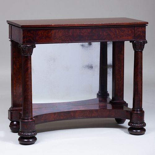 CLASSICAL CARVED MAHOGANY CONSOLE