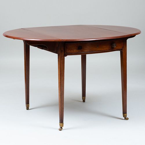 GEORGE III MAHOGANY PEMBROKE TABLEFitted