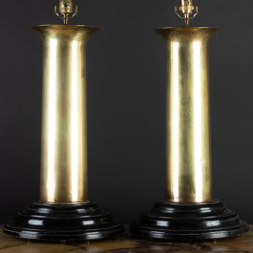 PAIR OF LARGE BRASS COPPER AND 3b86a7