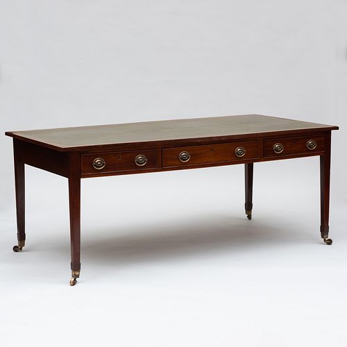 GEORGE III MAHOGANY PARTNER S DESKFitted 3b86ca