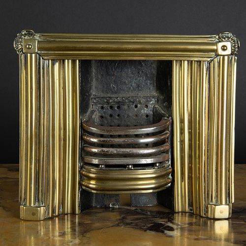 UNUSUAL ENGLISH MINIATURE BRASS FIRE