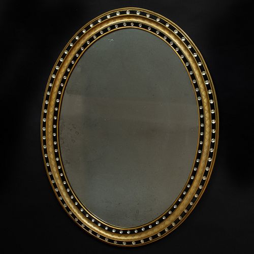 LARGE IRISH GILTWOOD, EBONIZED