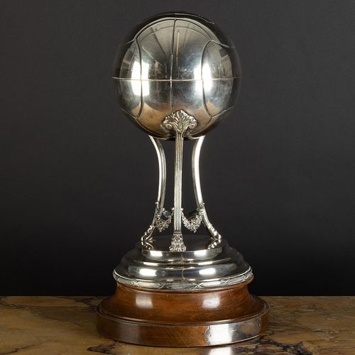 SILVER PLATED SPORTING TROPHY ON