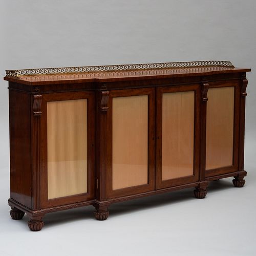 REGENCY BRASS MOUNTED MAHOGANY 3b8797