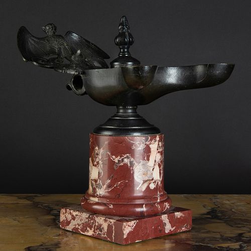 LARGE ITALIAN BRONZE AND MARBLE