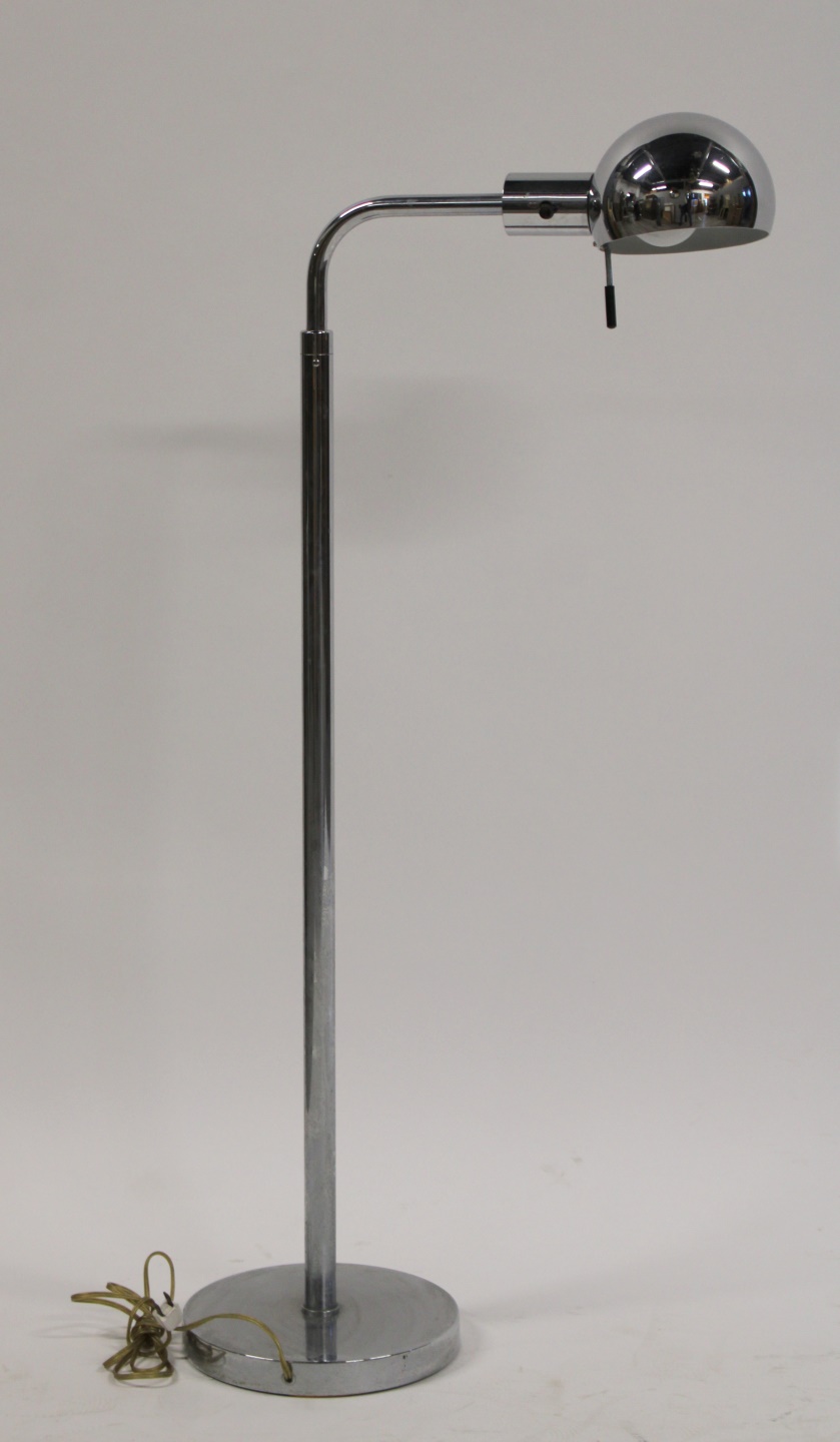 GEORGE HANSEN CHROME FLOOR LAMP.