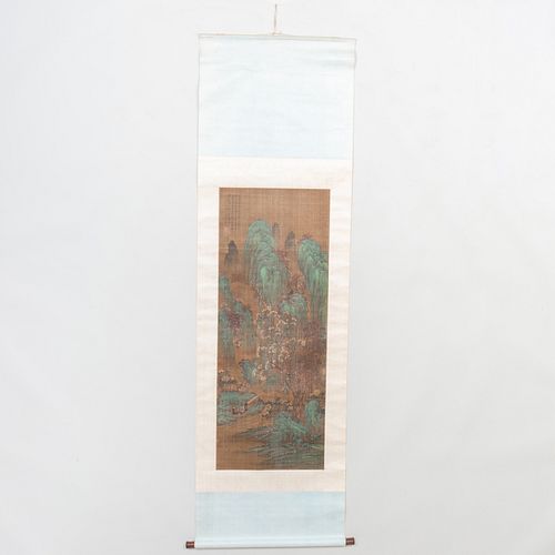 CHINESE SCROLL OF MOUNTAIN LANDSCAPEInk 3b88c8