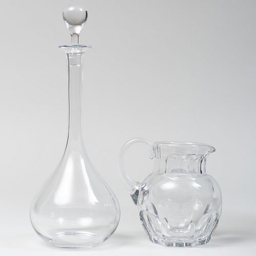 BACCARAT GLASS PITCHER AND DECANTER
