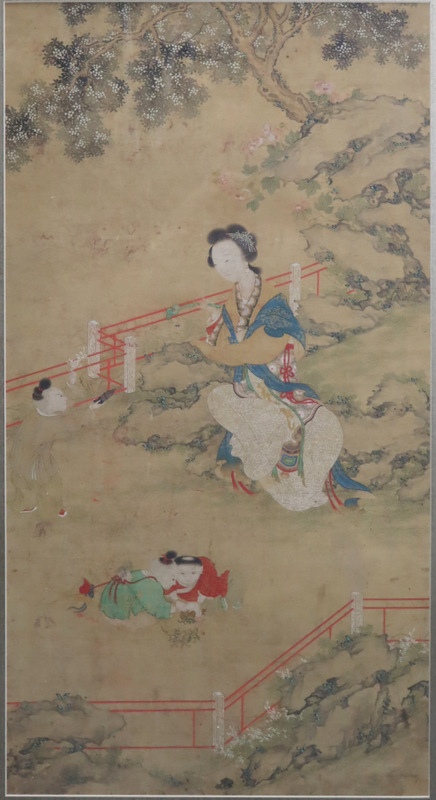 CHINESE PAINTING ON SILK OF A LADY