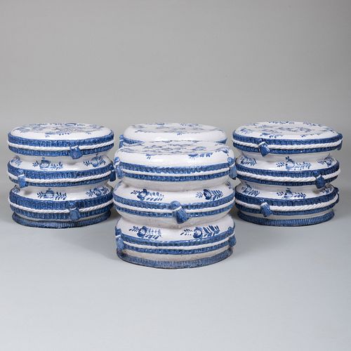 SET OF FOUR ITALIAN GLAZED POTTERY