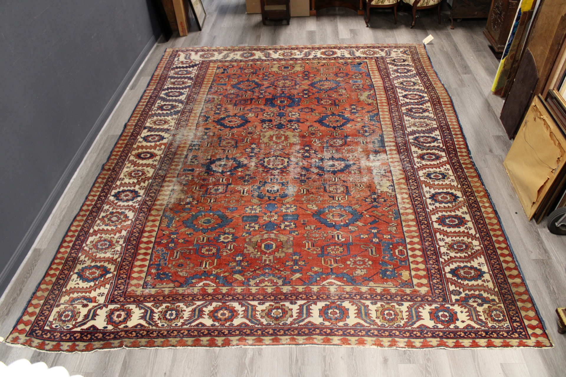 ANTIQUE AND FINELY HAND WOVEN SAROUK 3b8973