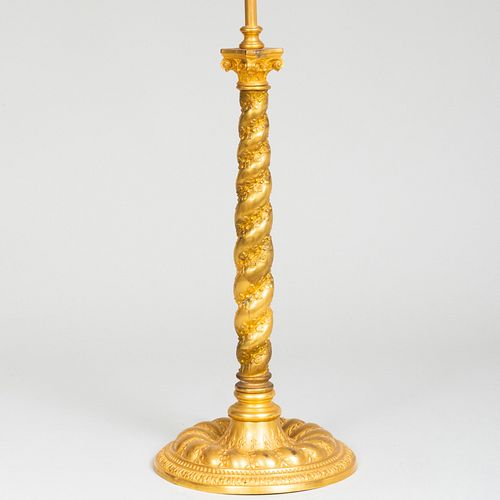 ROCOCO STYLE GILT-METAL COLUMNAR