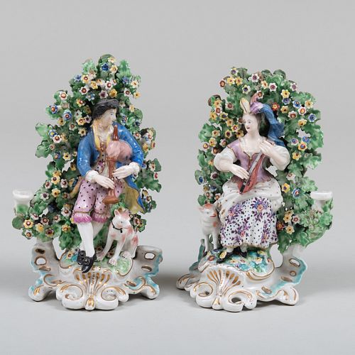 PAIR OF ENGLISH PORCELAIN BOCAGE 3b899b