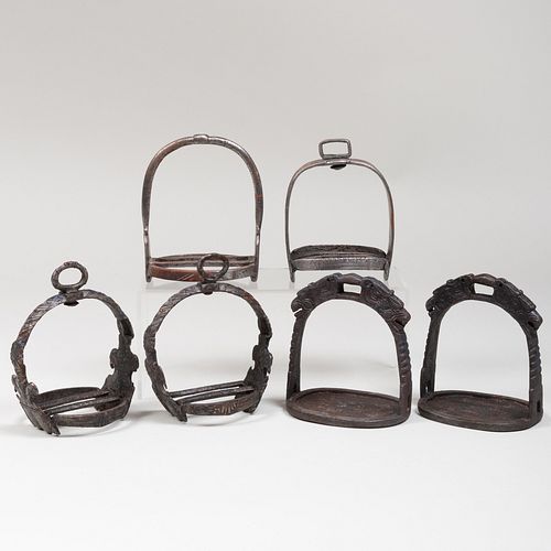 GROUP OF SIX CAST METAL STIRRUPSComprising A 3b89bf