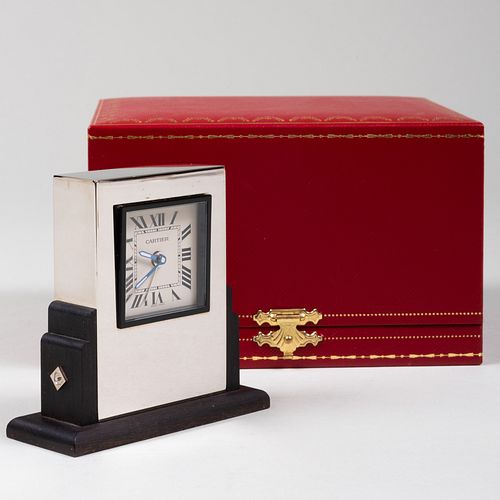 CARTIER ART DECO STYLE STEEL AND 3b8a52