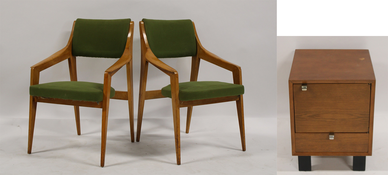 MIDCENTURY PAIR OF CHAIRS TOGETHER 3b8a66