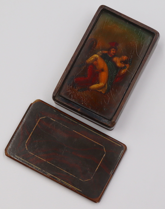 RUSSIAN LACQUERED BOX WITH HIDDEN