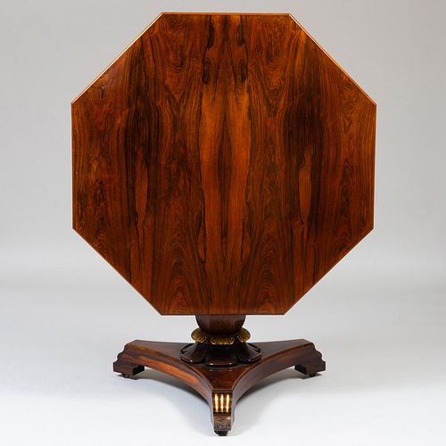 REGENCY STYLE ROSEWOOD AND PARCEL-GILT