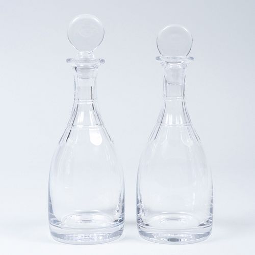 PAIR OF CUT GLASS DECANTERS AND 3b8b43