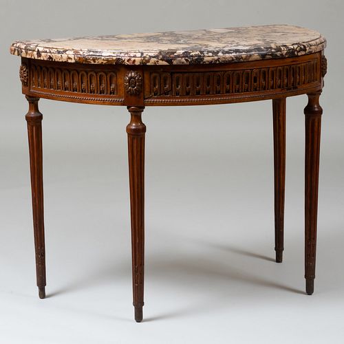 LOUIS XVI OAK CONSOLEFitted with