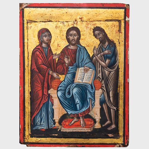 GREEK DEÃ«SIS ICON17 x 13 in.

Condition

Losses,