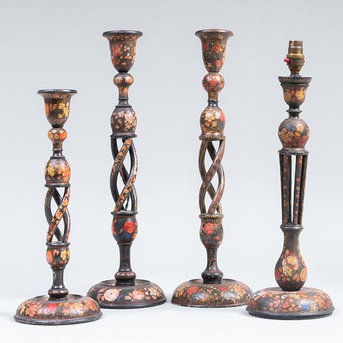 GROUP OF FOUR CONTINENTAL LACQUERED