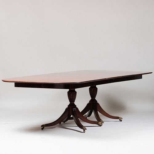 FEDERAL STYLE INLAID MAHOGANY DINING