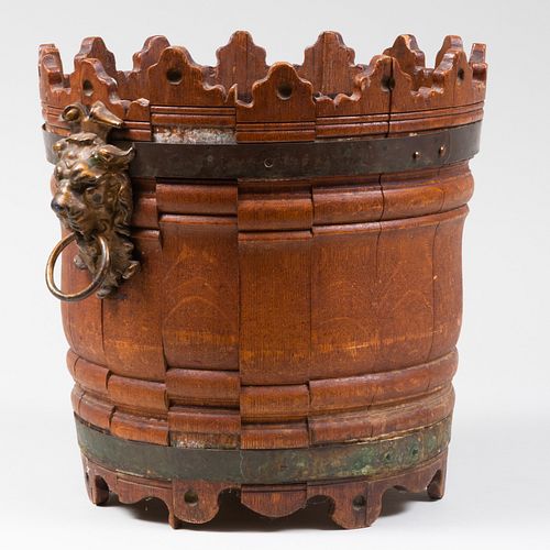 BRASS-MOUNTED KINDLING BUCKET14