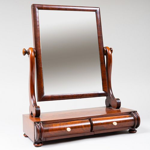 VICTORIAN MAHOGANY DRESSING MIRRORFitted