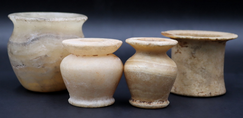 COLLECTION OF 4 EGYPTIAN ALABASTER 3b8cc9