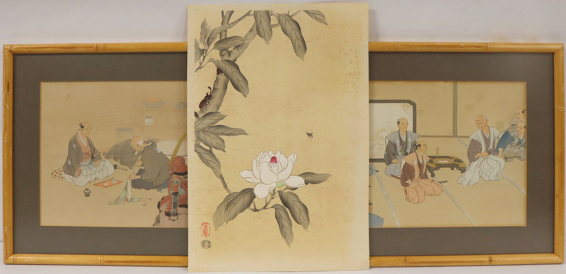 (3) SIGNED CHINESE PAINTINGS. Includes