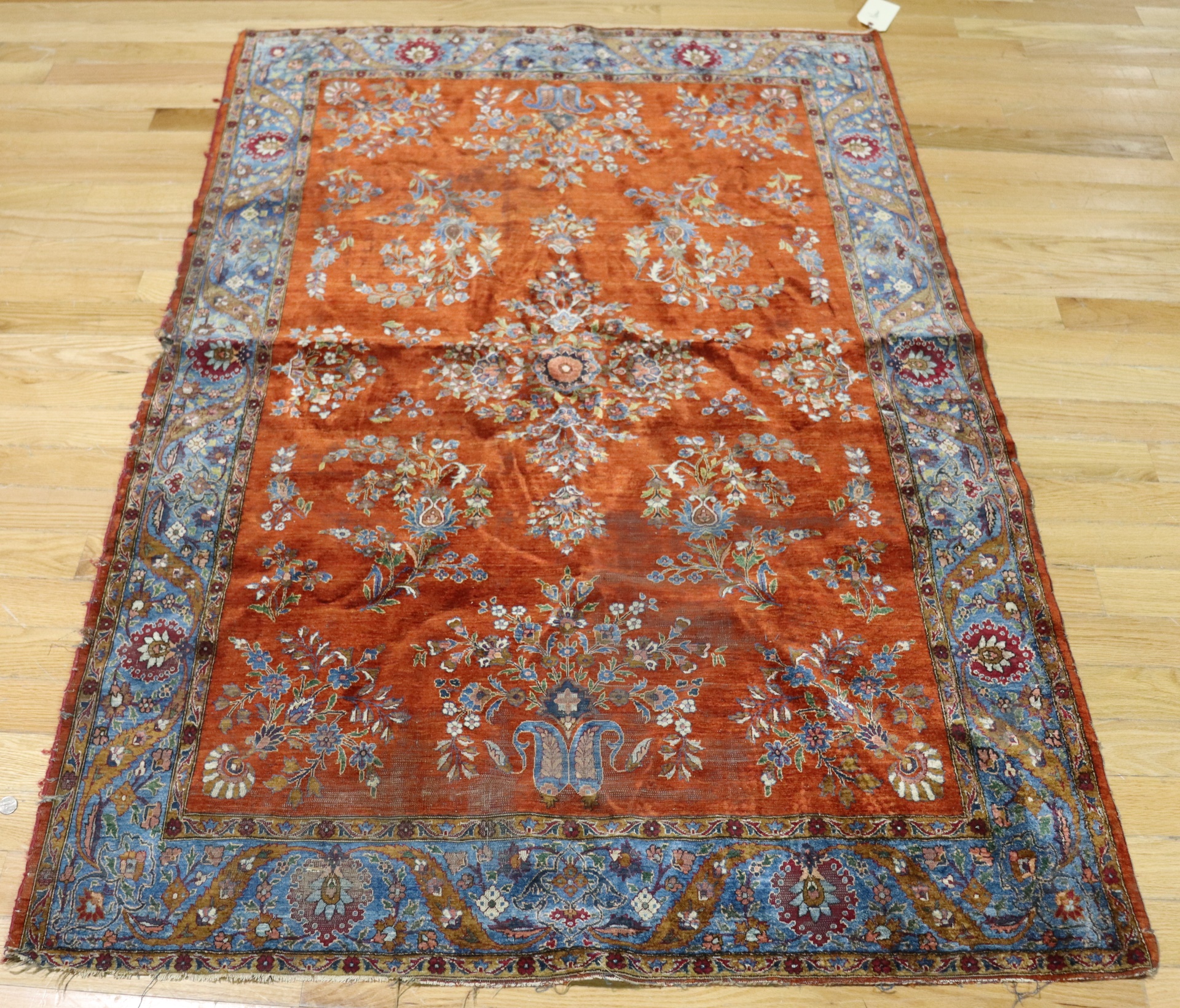 ANTIQUE FINELY HAND WOVEN SAROUK 3b8d58