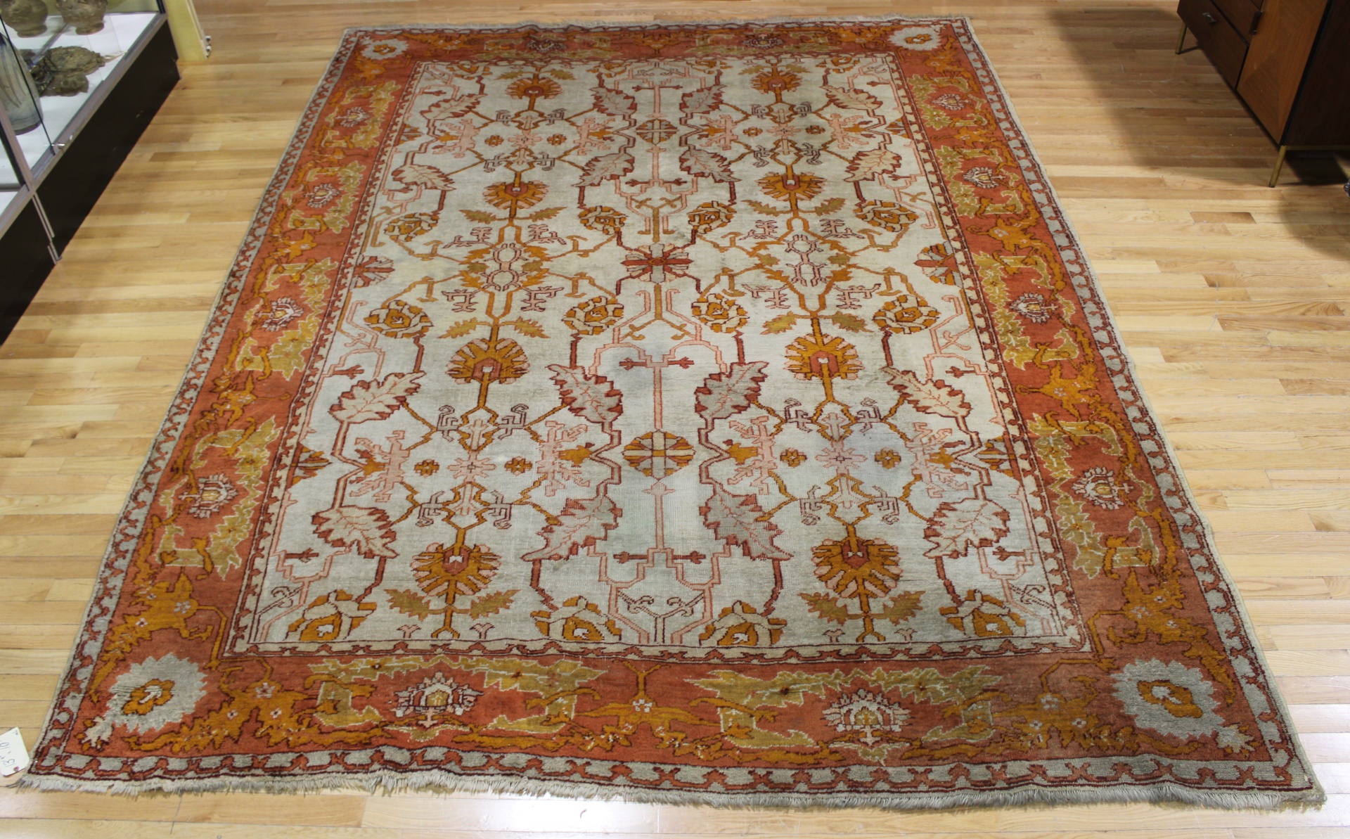 ANTIQUE AND FINELY HAND WOVEN OUSHAK 3b8d5e