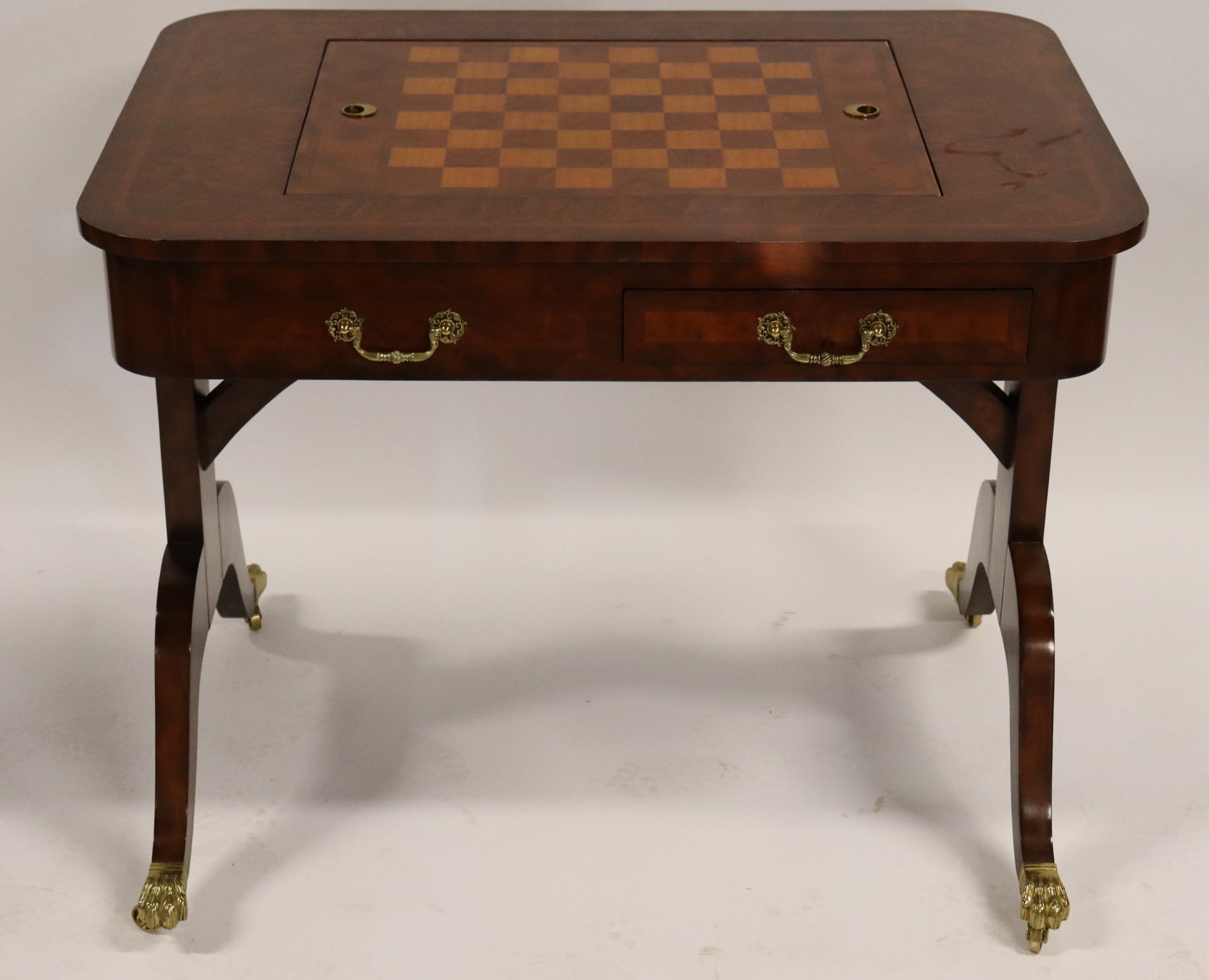 VINTAGE MAHOGANY GAME TABLE. Baker quality