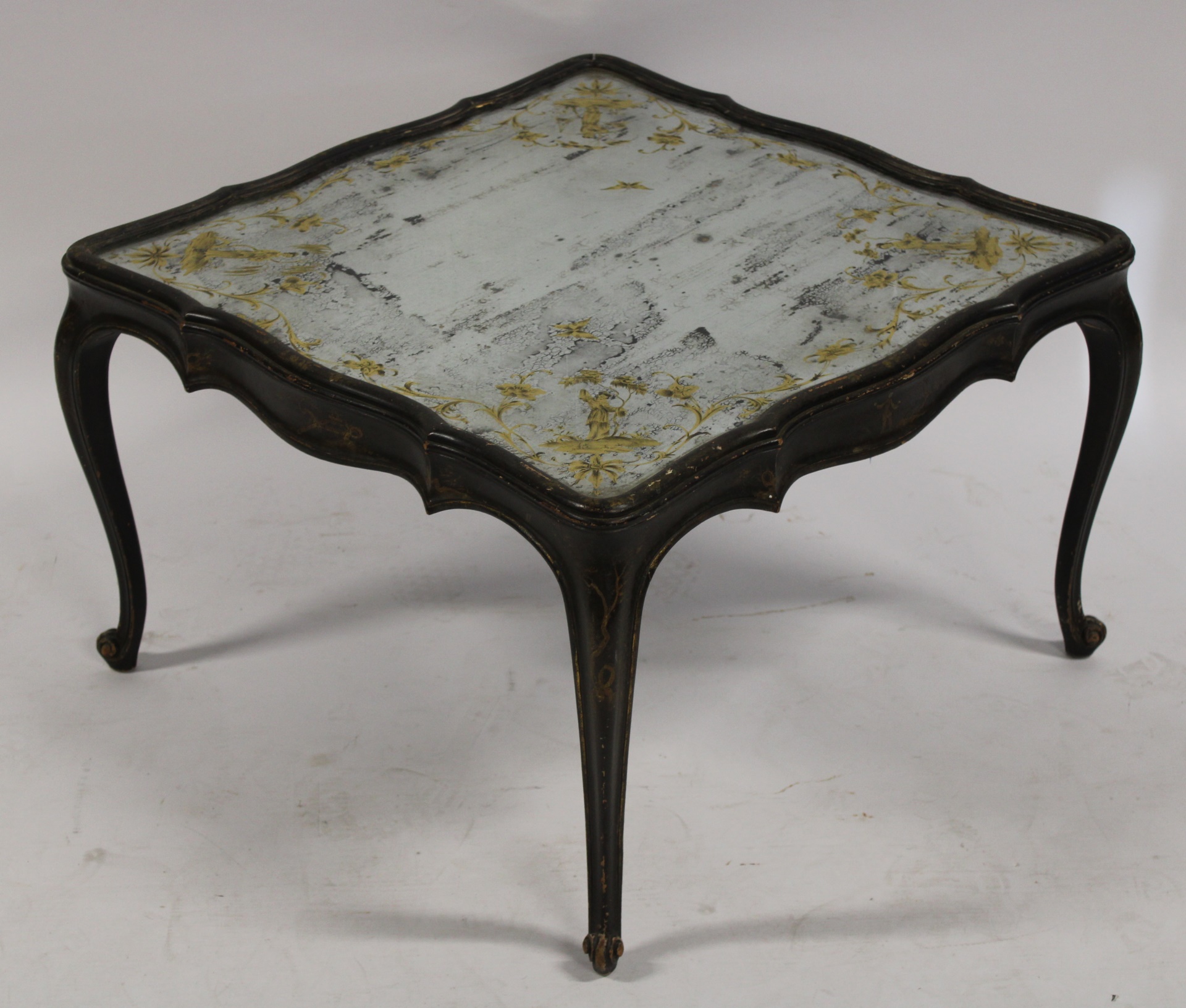 MIDCENTURY COFFEE TABLE WITH CHINOISERIE