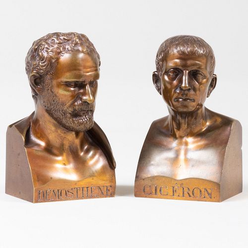 TWO BRASS BUSTS OF CIC RON AND 3b8dfb