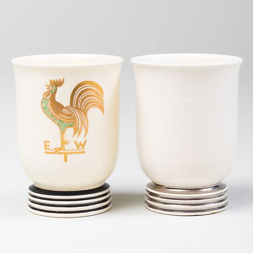 TWO KEITH MURRAY FOR WEDGWOOD PORCELAIN