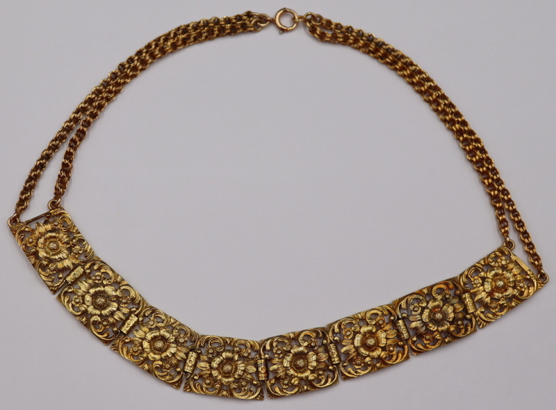 JEWELRY. 14KT GOLD FLORAL DESIGN
