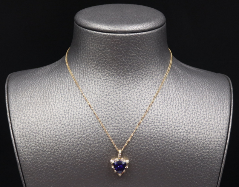 JEWELRY. DE HAGO 18KT GOLD, TANZANITE