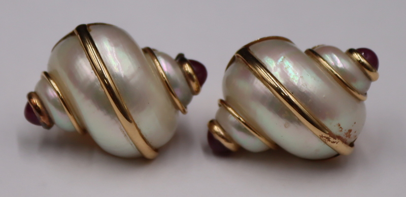 JEWELRY. PAIR OF MAZ 14KT GOLD