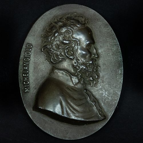 BRONZE PROFILE PORTRAIT PLAQUE