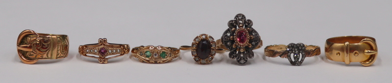 JEWELRY 7 ASSORTED ANTIQUE GOLD 3b8ee0