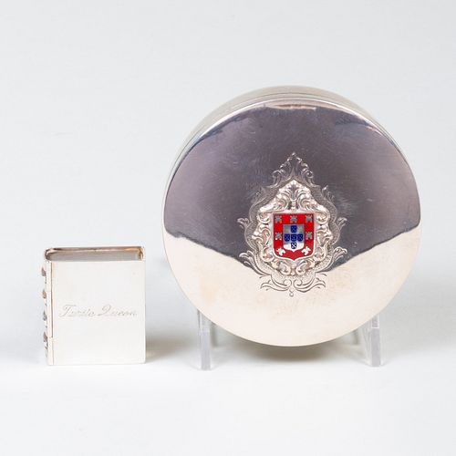 PORTUGUESE SILVER AND ENAMEL BOX