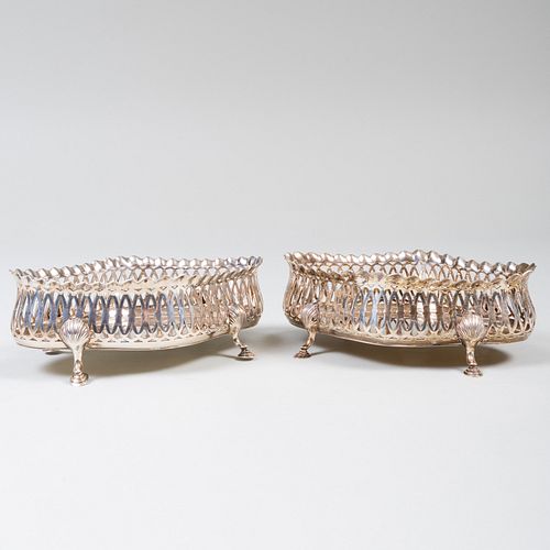 PAIR OF HOWARD & CO. SILVER NAVETTE