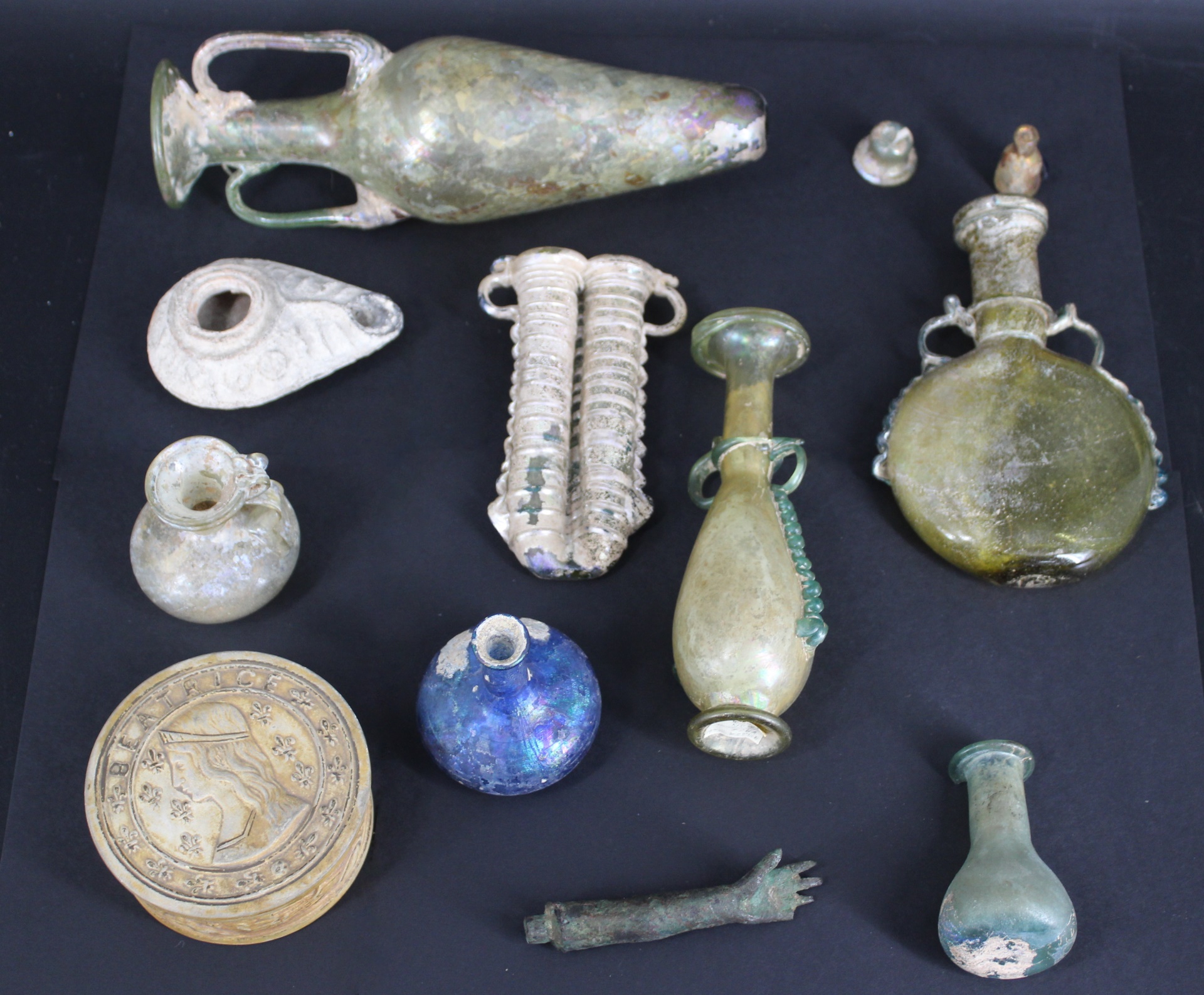 ANCIENT ROMAN GLASS BRONZE 3b8fdf