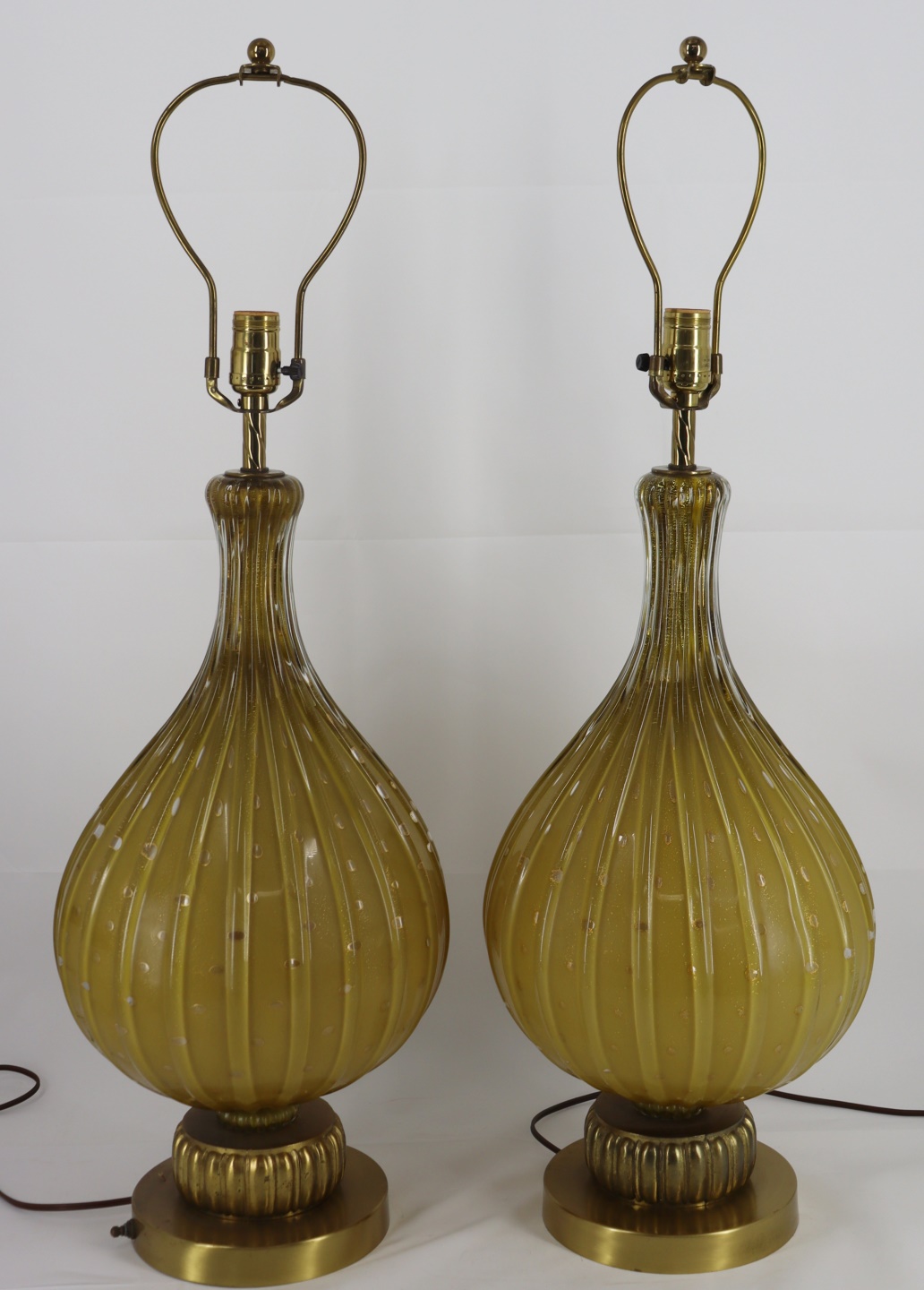 MIDCENTURY PAIR OF MURANO GLASS