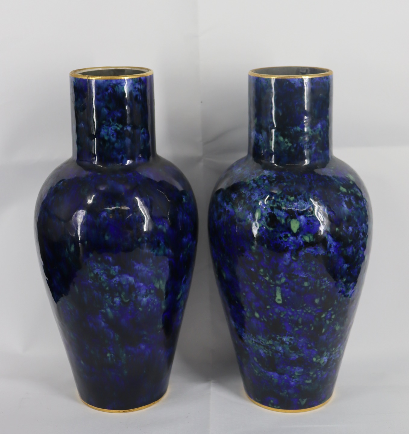 A PAIR OF SEVRES FLAMBE GLAZE PORCELAIN 3b9007