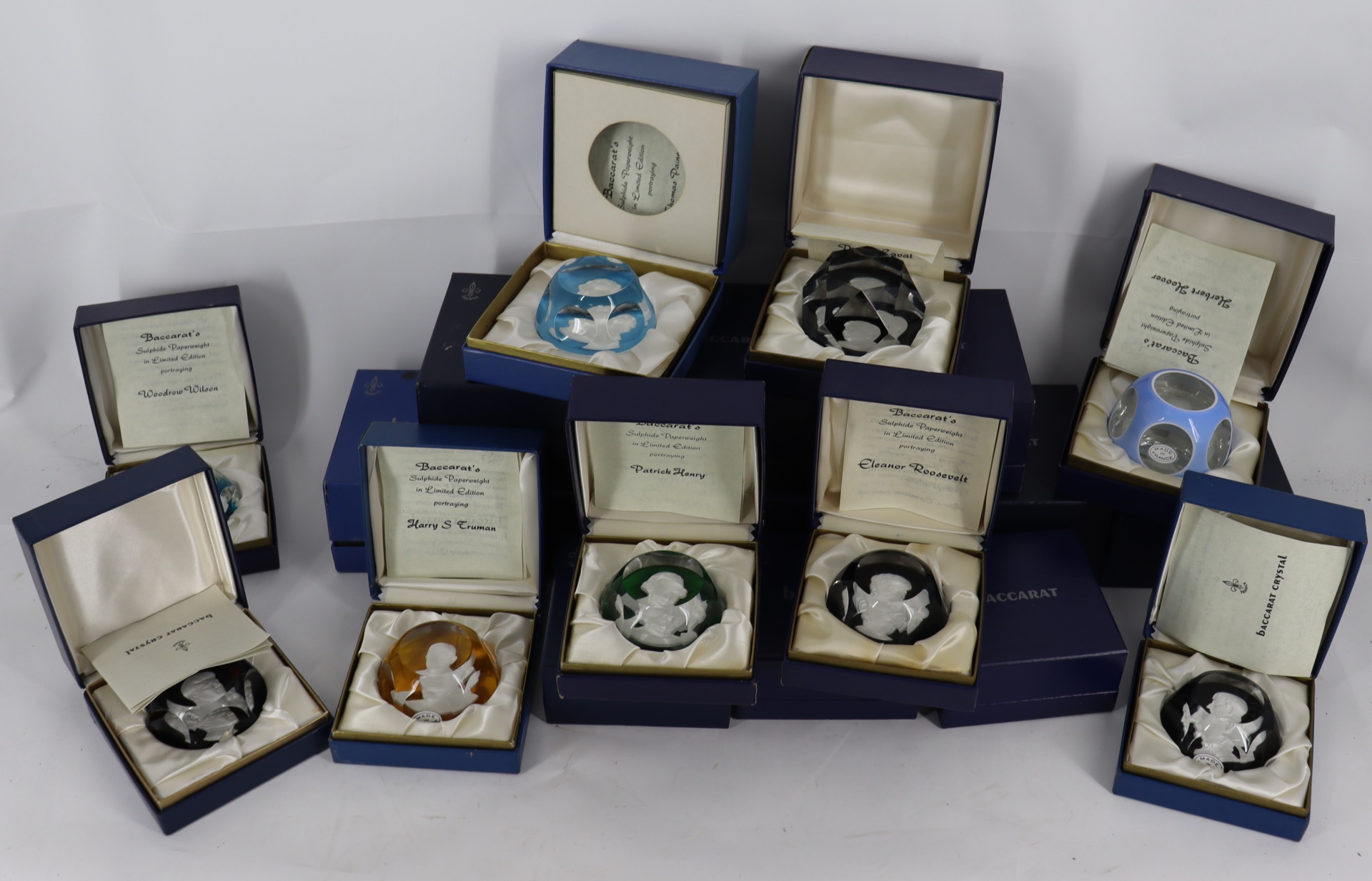 20 BACCARAT BOXED PAPERWEIGHTS  3b9004