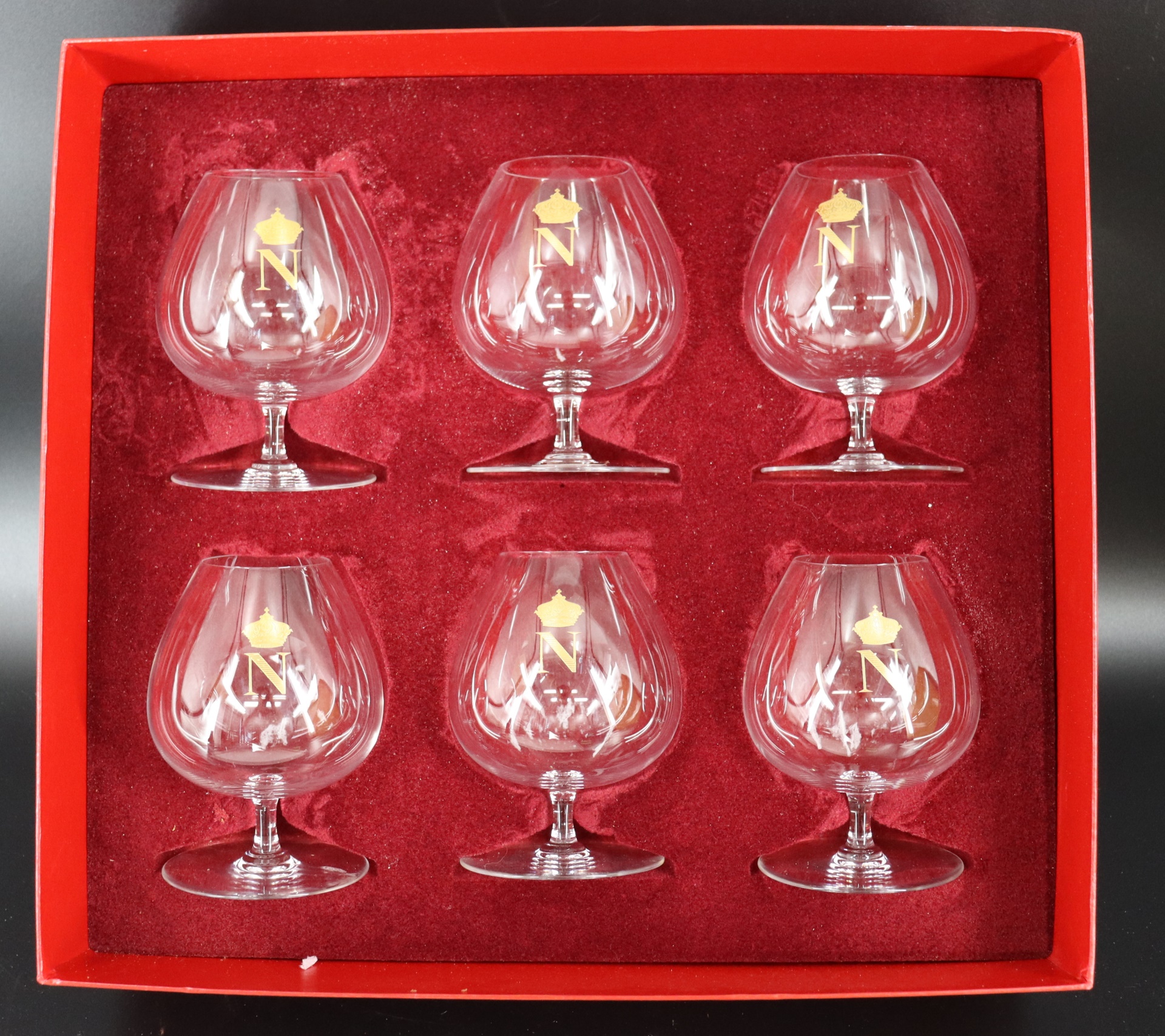 6 BACCARAT BRANDY GLASSES IN PRESENTATION