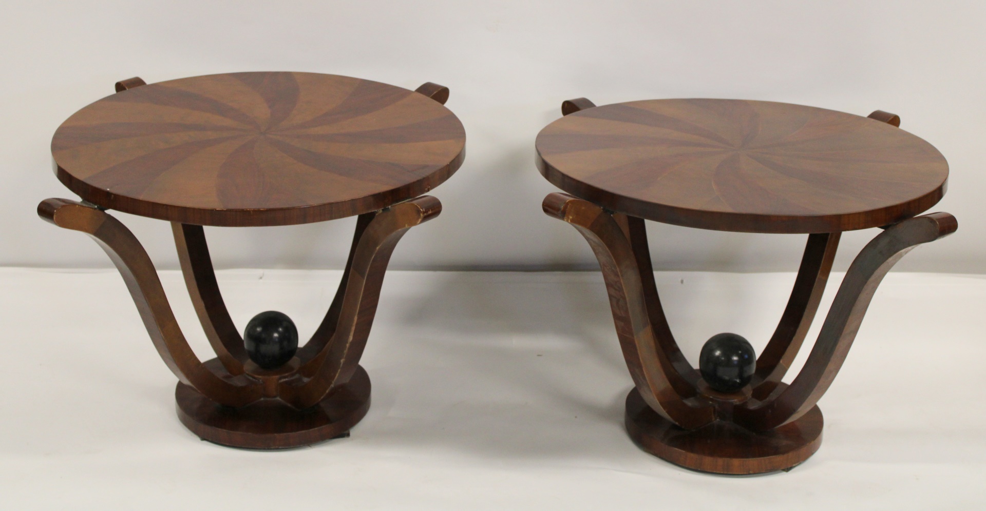 A PAIR OF ART DECO STYLE TABLES 3b90a2